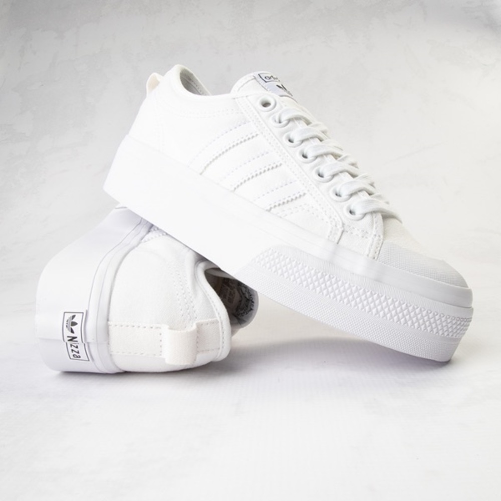 Adidas Originals - Nizza platform sneakers in white - 8.5
